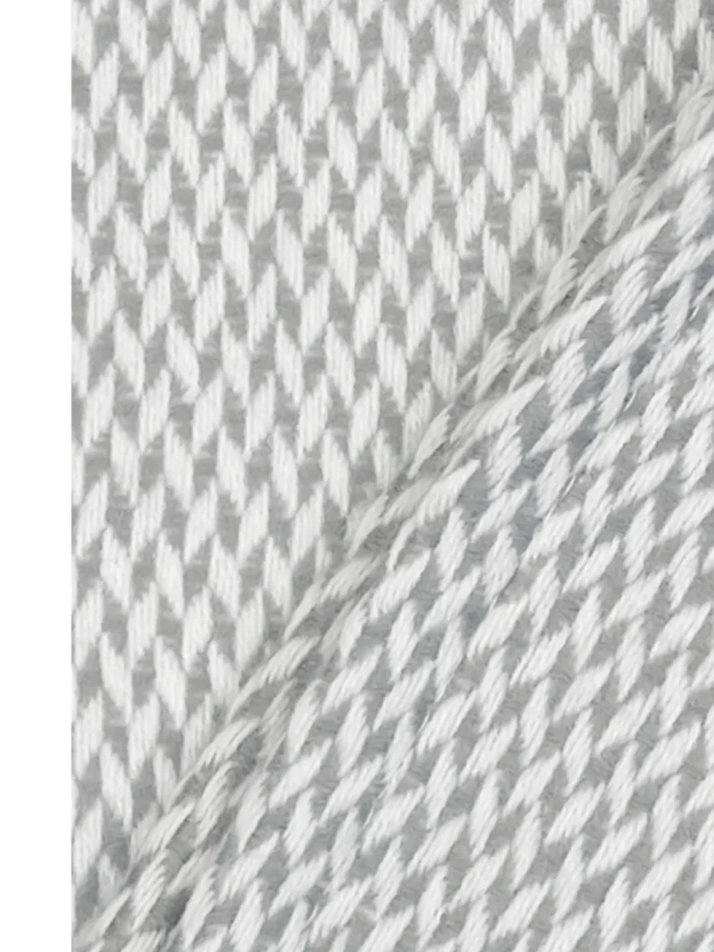 New gorgeous 50x60 Light Gray Herringbone  Knit Throw Blanket - Soft Home Bed